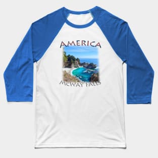 America - California - McWay Falls Baseball T-Shirt